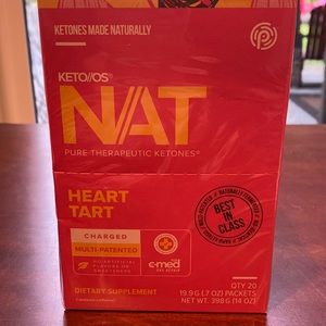Prüvit KETO//OS NAT Pure Therapeutic Ketones. Heart Tart Charged (caffeinated)